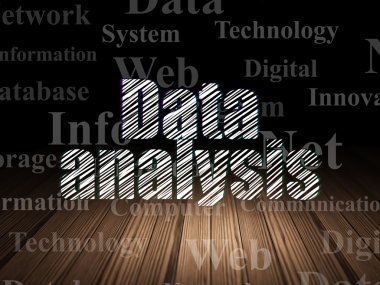 Veri kavramı: grunge karanlık odada veri analizi