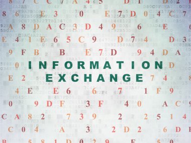 Bilgi kavramı: dijital kağıt arka plan üzerinde bilgi değişimi