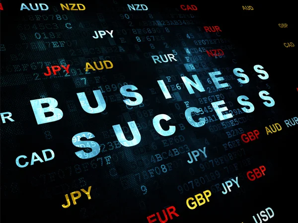 Conceito de finanças: Sucesso de negócios em fundo digital — Fotografia de Stock