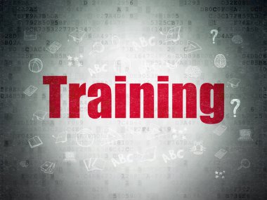 Studying concept: Training on Digital Paper background