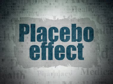 Healthcare concept: Placebo Effect on Digital Paper background