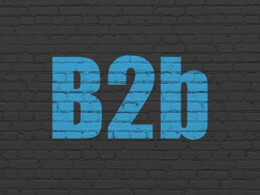 Ekonomi kavramı: B2b duvar arka plan üzerinde