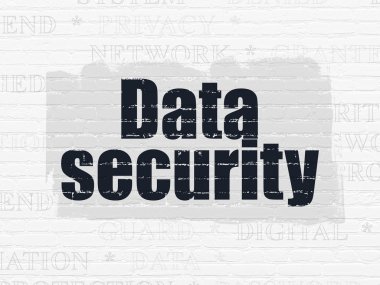 Gizlilik kavramı: duvar arka plan üzerinde veri güvenliği