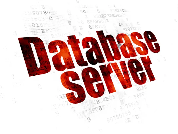 Konsep pemrograman: Server basis data pada latar belakang digital — Stok Foto
