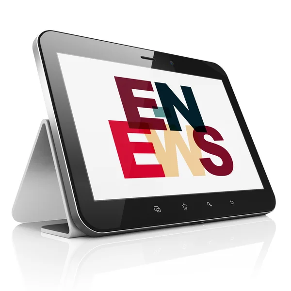 News concept: Tablet Computer with E-news on  display — Stock Photo, Image