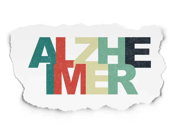 Healthcare concept: Alzheimer on Torn Paper background — Stock Fotó