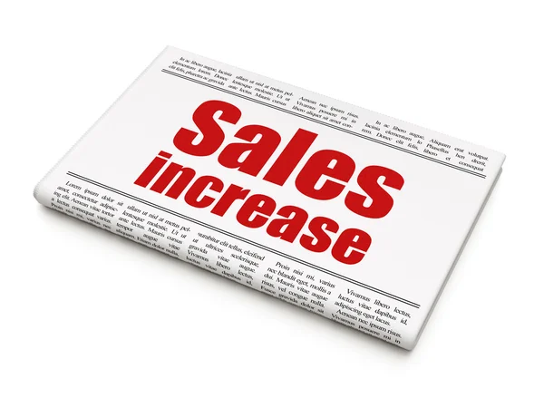 Marketing concept: newspaper headline Sales Increase — 图库照片