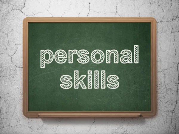 Studying concept: Personal Skills on chalkboard background — Zdjęcie stockowe
