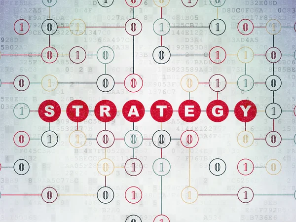 Finance koncept: strategi på digitala papper bakgrund — Stockfoto