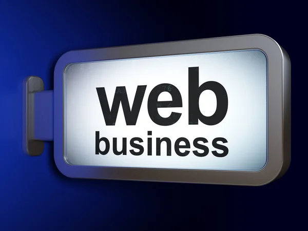 Web geliştirme konsepti: Web Business billboard arka planda — Stok fotoğraf