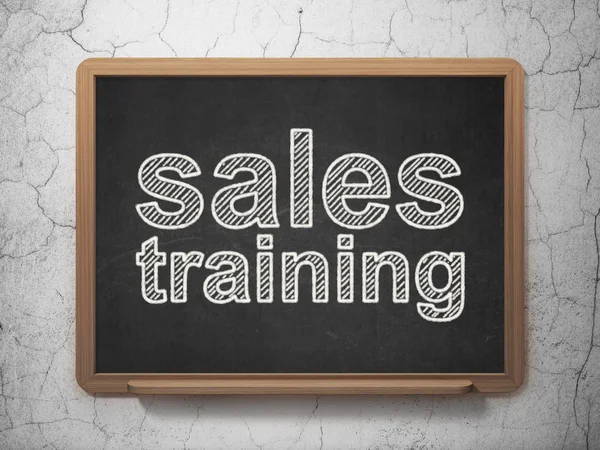 Advertising concept: Sales Training on chalkboard background — Stock Photo, Image