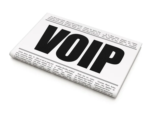 Web ontwerpconcept: krantenkop Voip — Stockfoto