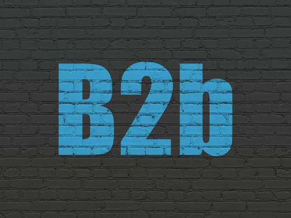 Ekonomi kavramı: B2b duvar arka plan üzerinde