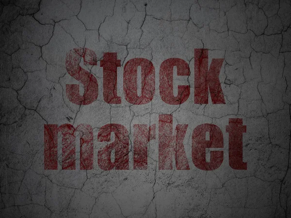 Podnikatelský koncept: akciový trh na grunge stěna pozadí — Stock fotografie