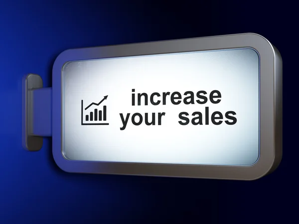 Finance concept: Increase Your  Sales and Growth Graph on billboard background — Stock Photo, Image