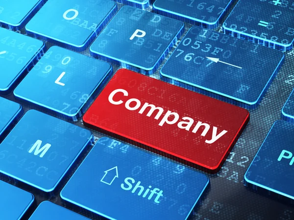 Üzleti koncepció: a számítógép billentyűzet háttér társaság — Stock Fotó