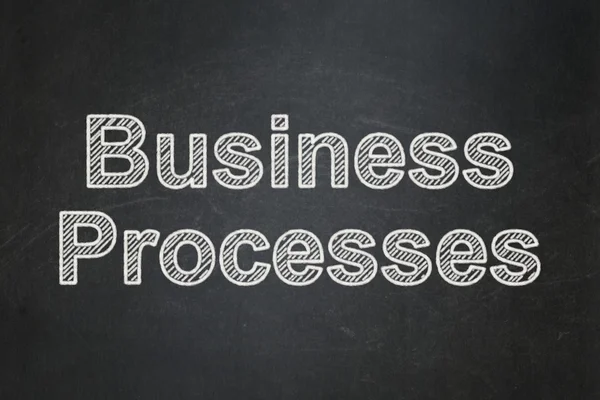 Concept d'affaires : Processus d'affaires sur fond de tableau — Photo