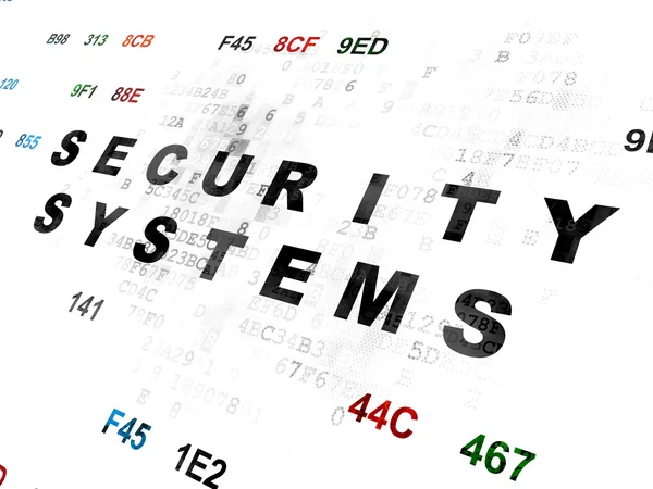 Conceito de segurança: Sistemas de segurança em fundo digital — Fotografia de Stock