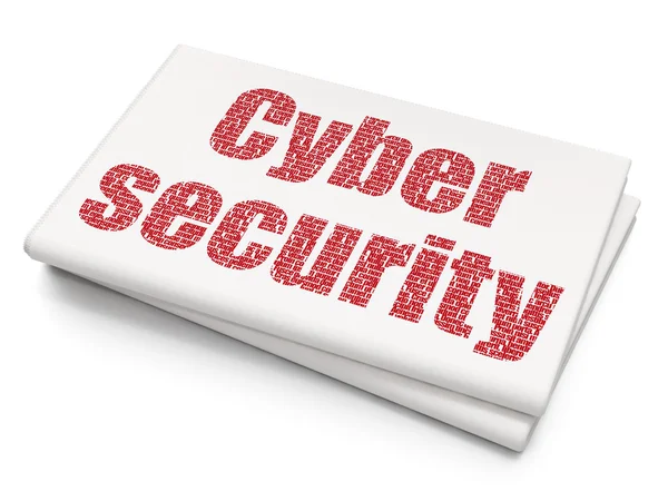 Safety concept: Cyber Security on Blank Newspaper background — Stock Photo, Image