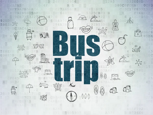 Tourism concept: Bus Trip on Digital Paper background — 스톡 사진