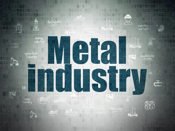 Branchenkonzept: Metallindustrie auf digitalem Papierhintergrund — Stockfoto