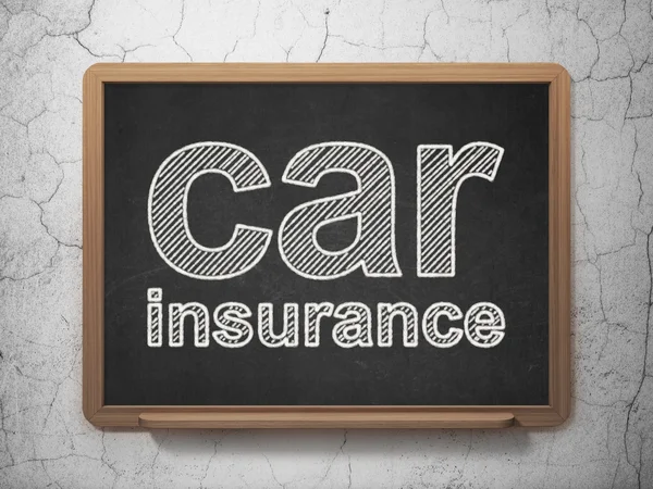 Concept d'assurance : Assurance auto sur fond de tableau — Photo
