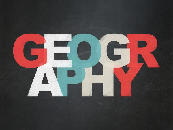 Naturwissenschaftliches Konzept: Geografie im Schulvorstand — Stockfoto
