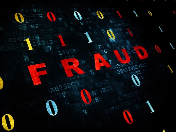 Datenschutzkonzept: Betrug vor digitalem Hintergrund — Stockfoto