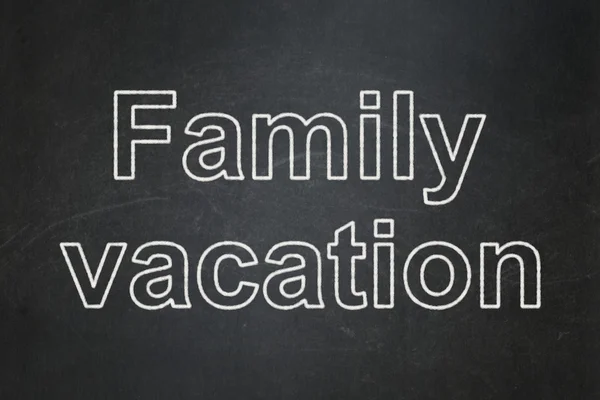 Vacation concept: Family Vacation on chalkboard background — Stok fotoğraf