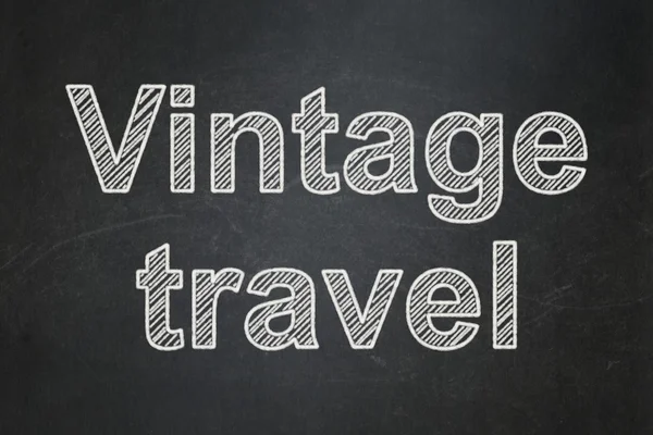 Conceito de turismo: Vintage Travel on chalkboard background — Fotografia de Stock