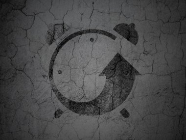zaman kavramı: grunge duvar arka planda çalar saat