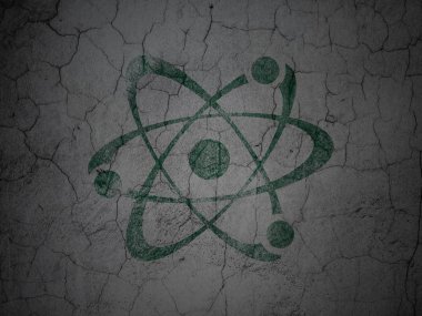 Science concept: Molecule on grunge wall background