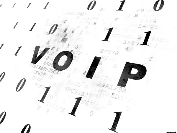 Concepto de desarrollo web: VOIP sobre fondo digital —  Fotos de Stock