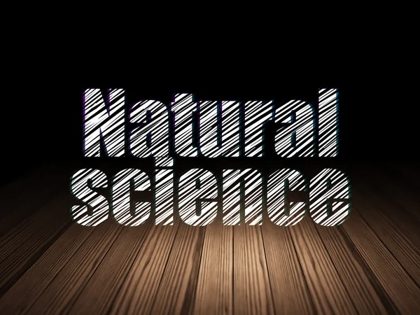 Science concept: Natural Science in grunge dark room — Stock Photo, Image