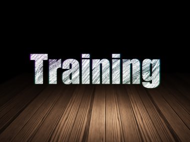 Kavram öğrenme: grunge karanlık odada eğitim