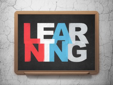 Education concept: Learning on School Board background