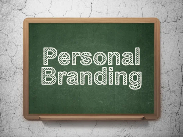 Concepto publicitario: Branding personal en el fondo de pizarra —  Fotos de Stock