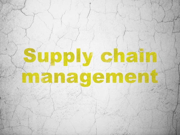 Concetto pubblicitario: Supply Chain Management sullo sfondo della parete — Foto Stock