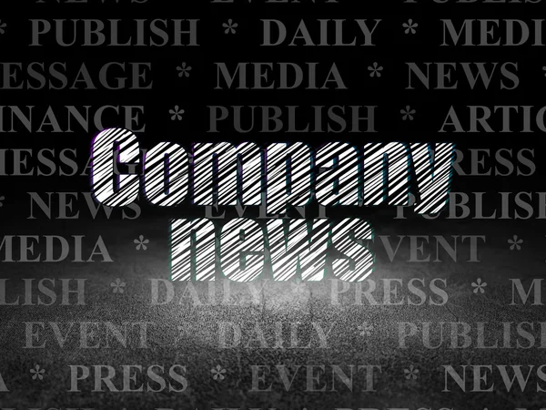 News concept: Company News in grunge dark room