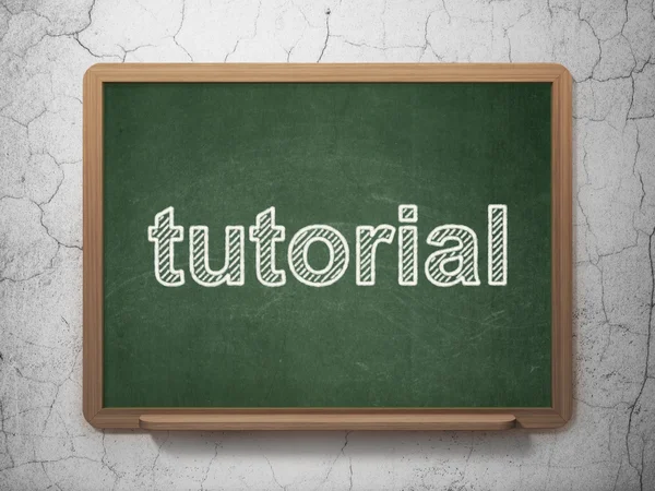 Education concept: Tutorial on chalkboard background — Stock Photo, Image