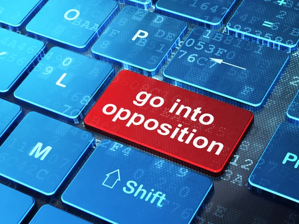 Politics concept: Go into Opposition on computer keyboard background — Stock Photo, Image