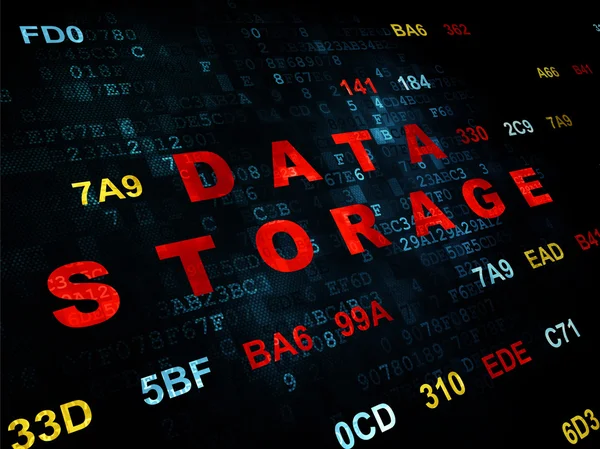 Adatok fogalma: a digitális háttér adatok tárolására — Stock Fotó