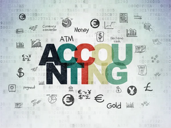 Money concept: Accounting on Digital Paper background — ストック写真