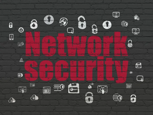Protection concept: Network Security on wall background — Stock Photo, Image