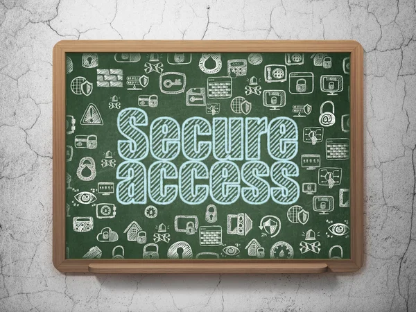 Security concept: Secure Access on School Board background