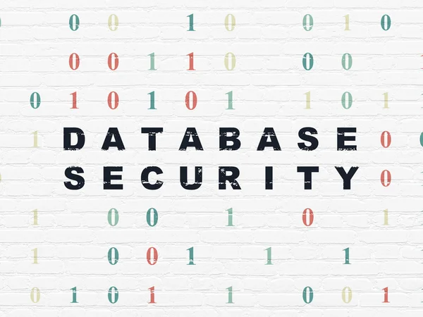 Security concept: Database Security on wall background — Stockfoto