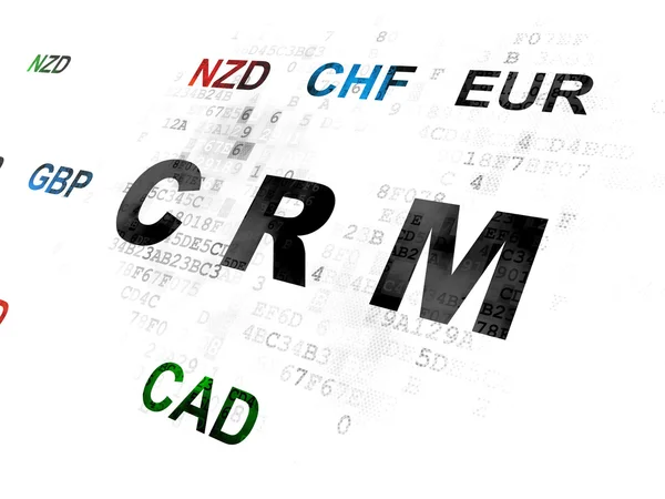 Concept de finance : CRM sur fond numérique — Photo