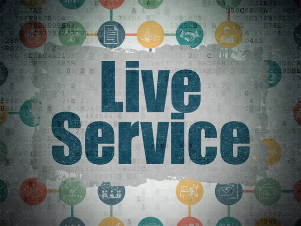 Business concept: Live Service on Digital Paper background — Stock fotografie