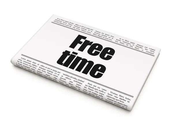 Time concept: newspaper headline Free Time — Stock Photo, Image