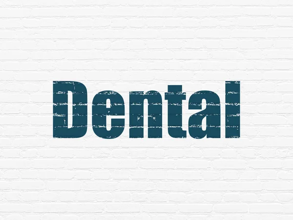 Medicine concept: Dental on wall background — Stock Photo, Image